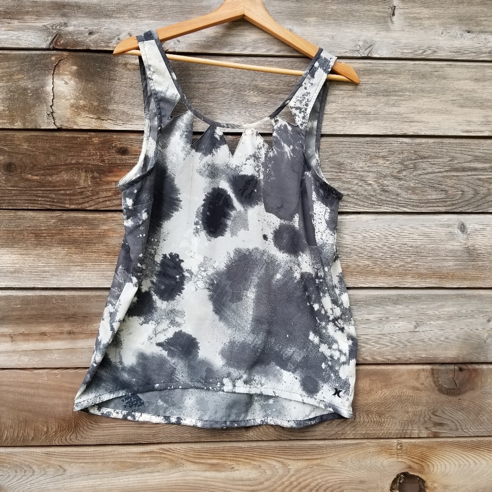 Hurley Paint Splatter Tank, Low Scoop Back, Large